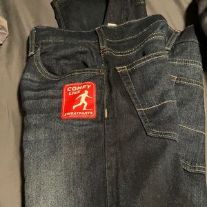 Blue jeans adjustable waist